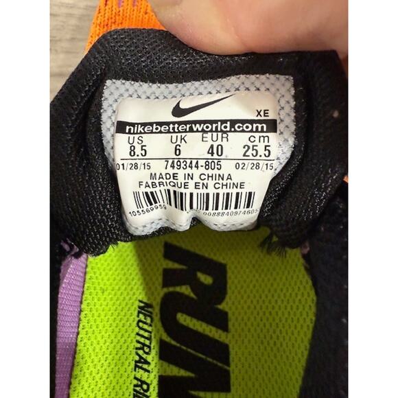 Nike Women's Air Zoom Pegasus 32 Orange & Black Size 8.5 - Picture 13 of 13